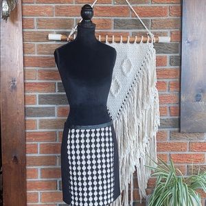 🖤 H&M Black & Cream Mini Skirt